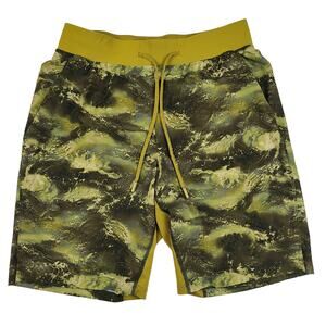 Lululemon Mens High Dive Auric Gold The T.H.E. Shorts 7" Linerless Size Medium